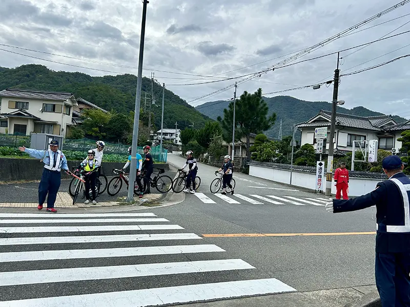 兵庫県北部地域　イベント警備　兵庫北摂里山ライドにてイベント参加者の安全対策