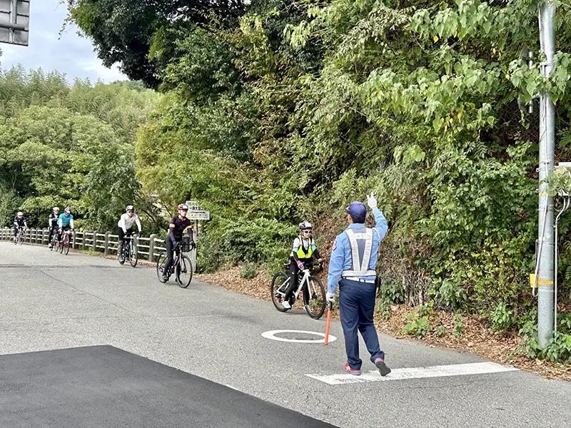 兵庫県北部地域　イベント警備　兵庫北摂里山ライドにてイベント参加者の安全対策