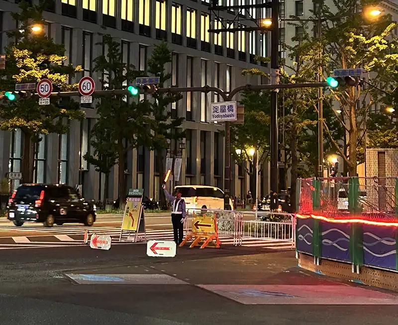 大阪府大阪市　イベント警備　人中心の道路空間へ　～みちの未来体験EXPO～での警備