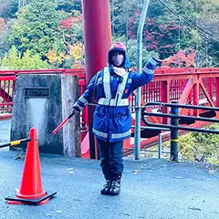 兵庫県宝塚市武田尾　通行止による迂回路御案内、交通誘導