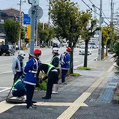 兵庫県宝塚市　工事現場の交通誘導