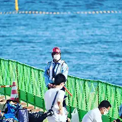 兵庫県芦屋市　芦屋サマーカーニバル2022の警備　花火保安区域近辺を担当