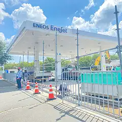 兵庫県三田市　ENEOS様ガソリンスタンドのリニューアル工事現場にて警備業務
