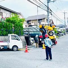 兵庫県三田市　工事現場での住民様、歩行者および車両の誘導等