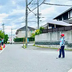 兵庫県三田市　工事現場　交通誘導・片側交互通行