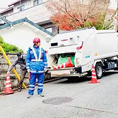 兵庫県宝塚市　工事現場　河川美化事業に伴う警備業務