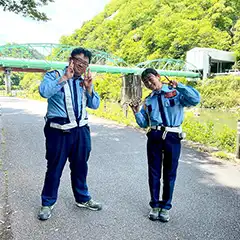 兵庫県宝塚市武田尾　交通誘導　工事現場での交通誘導警備